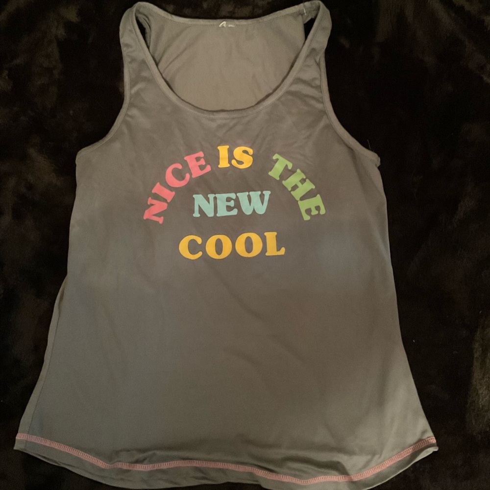 Grey graphic tank